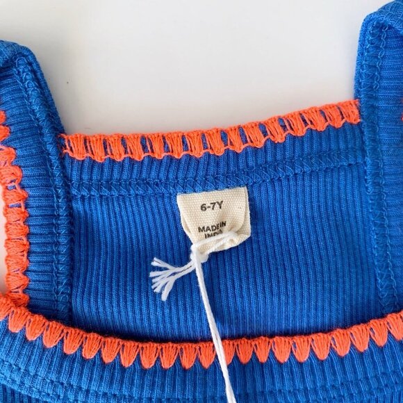 NWT Mini Boden Girl Blue Tank Top 6-7 years - Picture 2 of 6